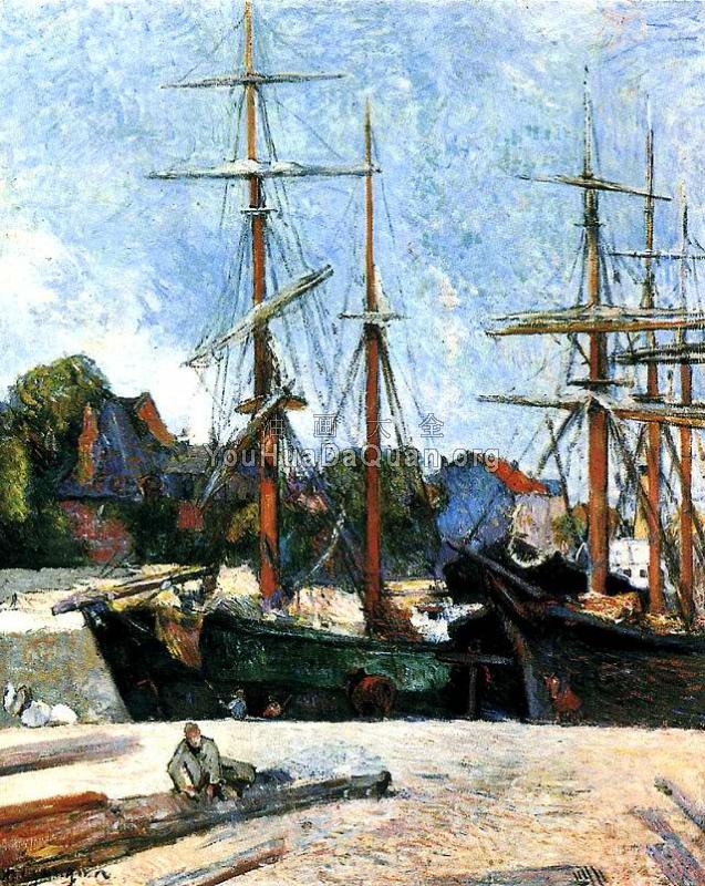 Schooner and three masters - 保罗·高更